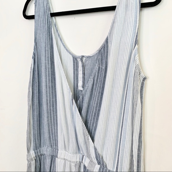 NWOT CLOTH & STONE Open-Back Stripe Linen Jumpsuit - Picture 11 of 13